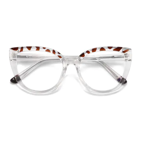 Cat-eye Tortoiseshell/Clear Eyeglasses