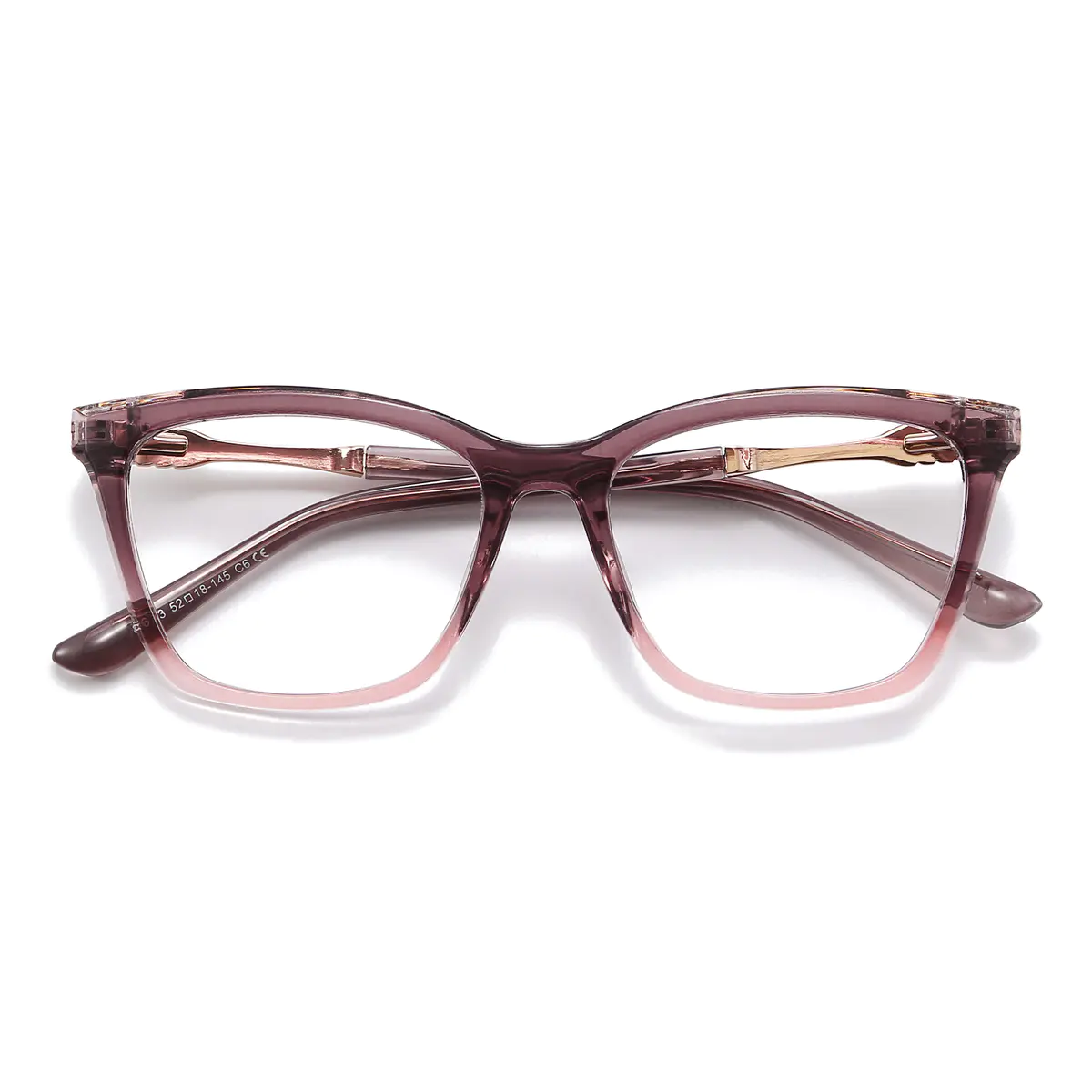 Square Gradient Pink Eyeglasses