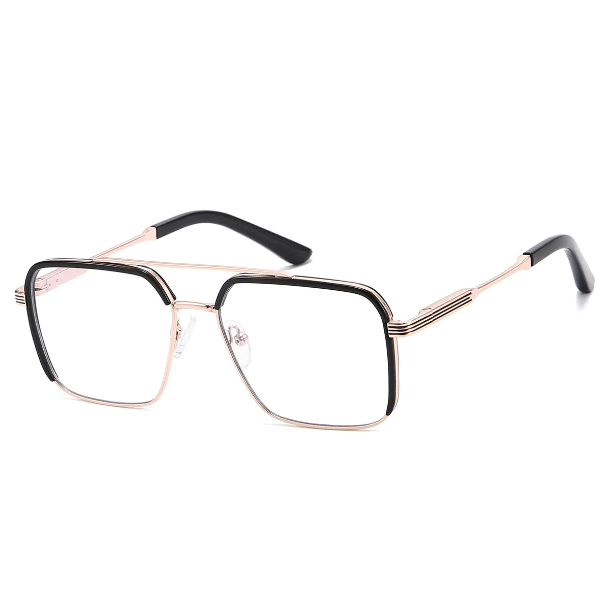 Aviator Black Gold Eyeglasses