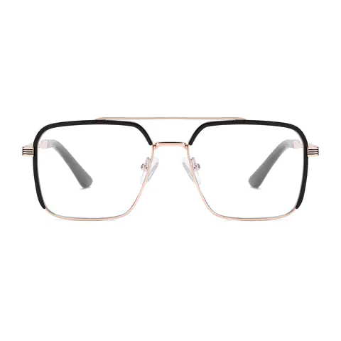 Aviator Black Gold Eyeglasses