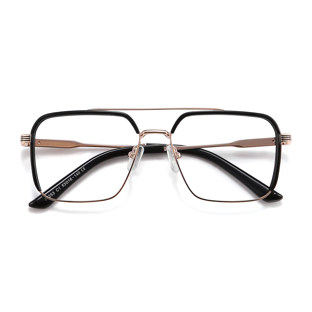 Aviator Black Gold Eyeglasses