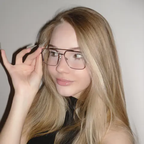 Aviator Black Gold Eyeglasses