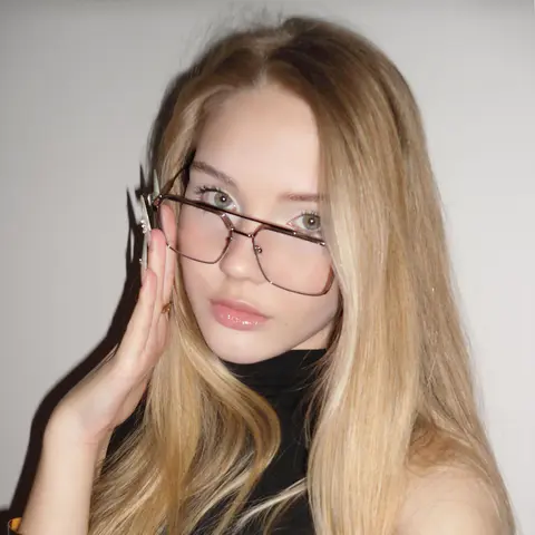 Aviator Black Gold Eyeglasses