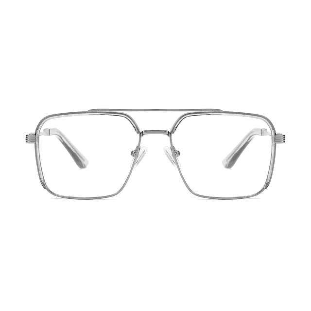 Aviator Silver Eyeglasses