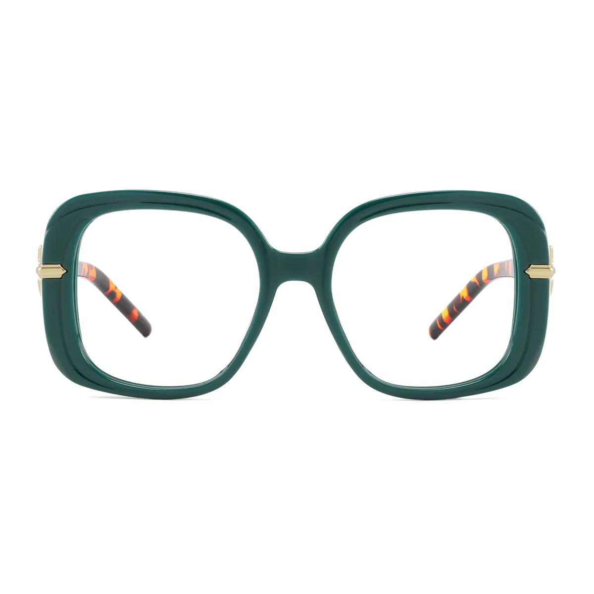 Square Green Eyeglasses