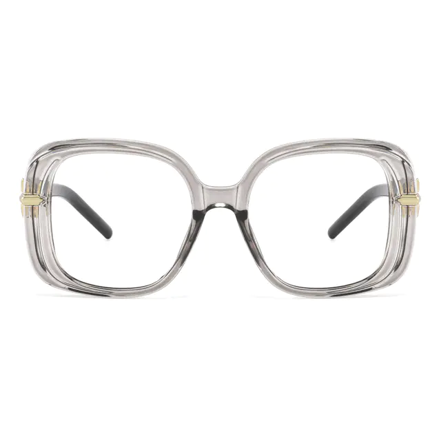 Square Gray Eyeglasses