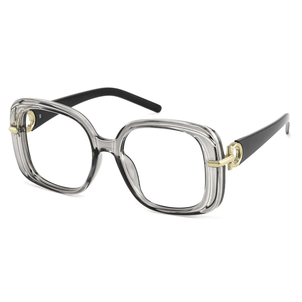 Square Grey Eyeglasses