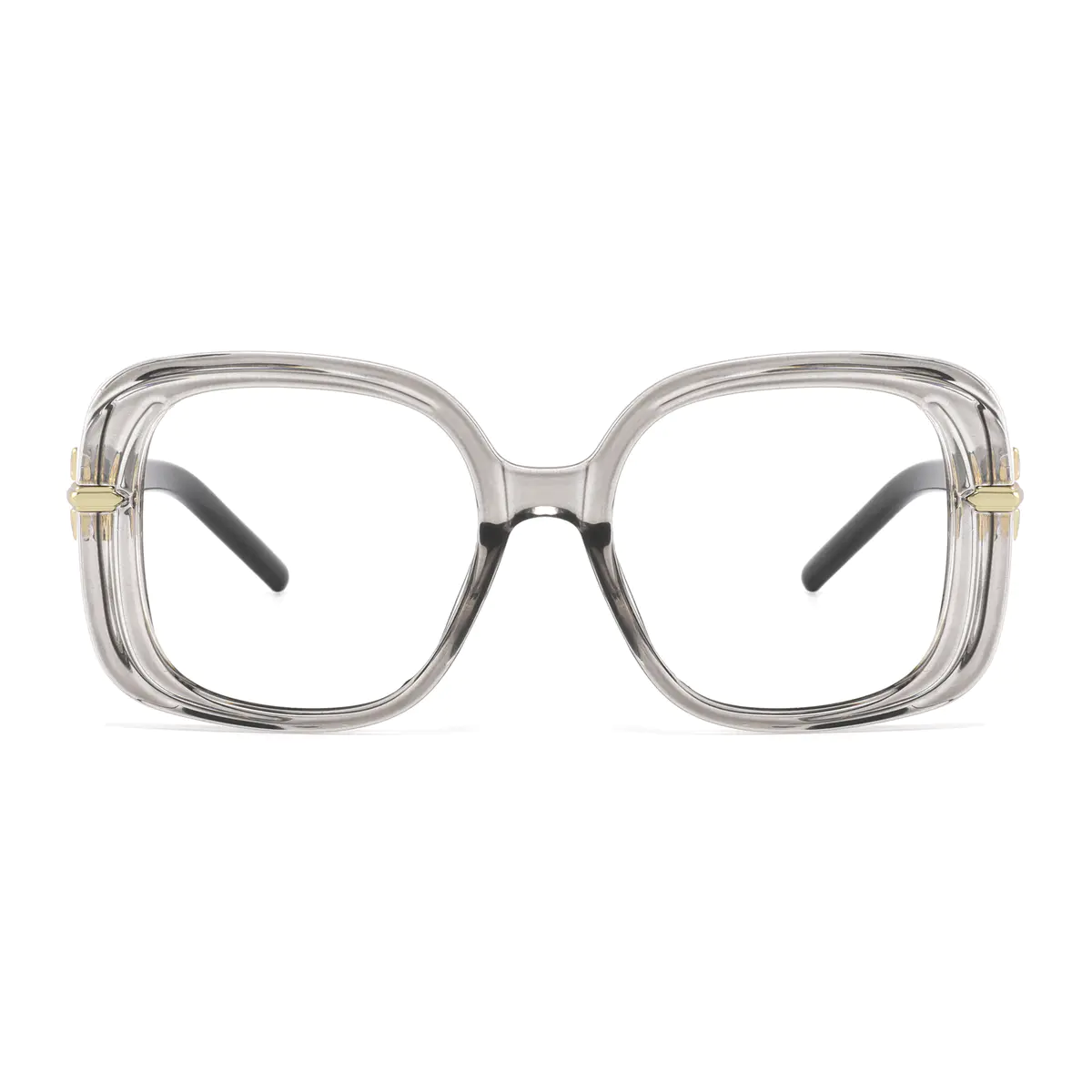 Square Grey Eyeglasses