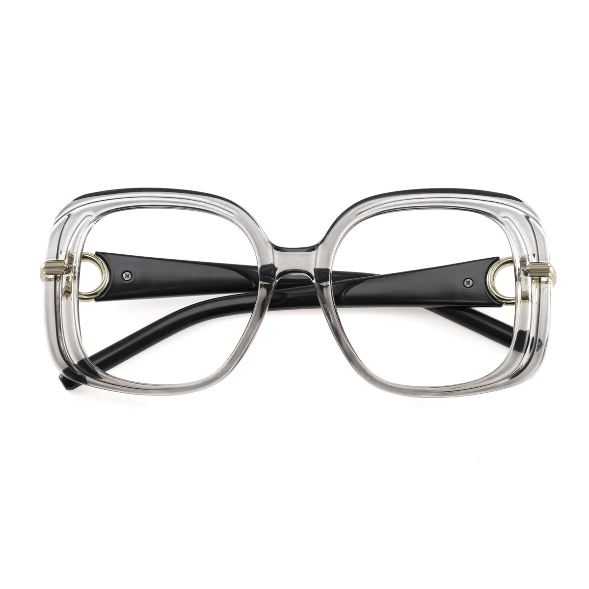 Square Grey Eyeglasses