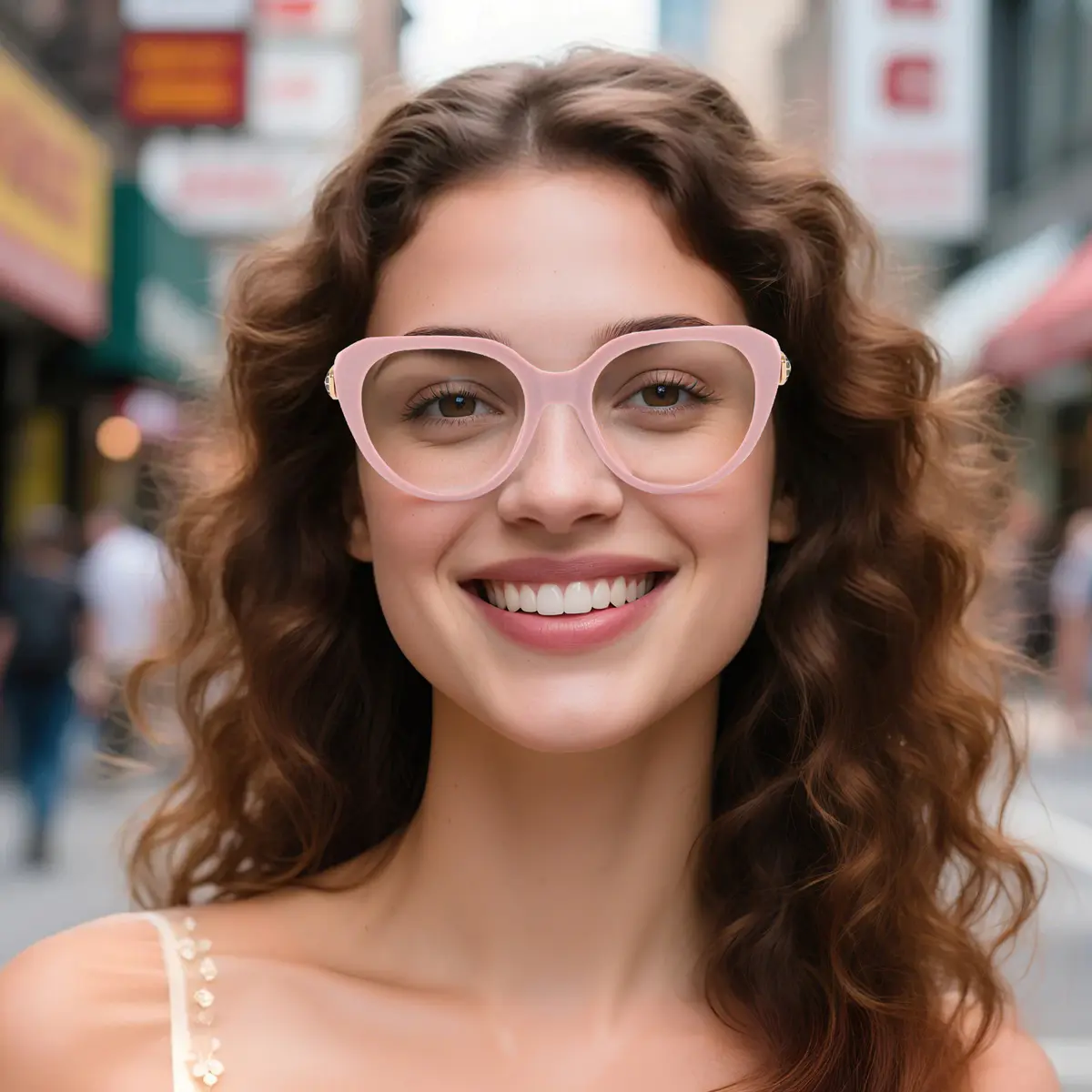 Cat-eye Pink Eyeglasses