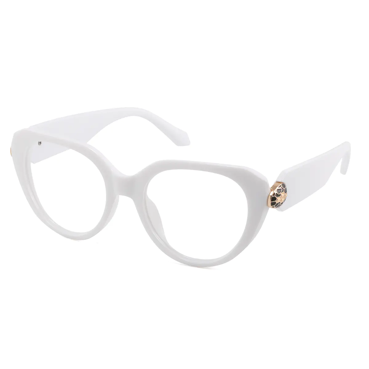 Cat-eye White Eyeglasses
