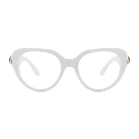 Cat-eye White Eyeglasses