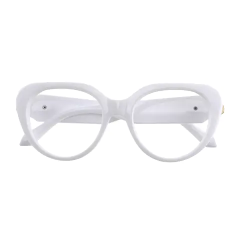 Cat-eye White Eyeglasses