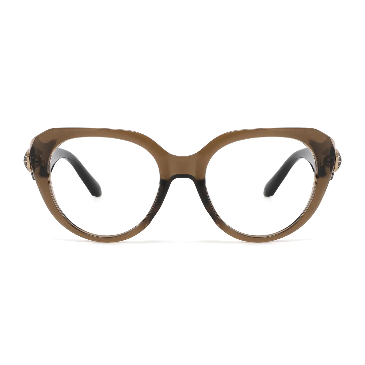 Cat-eye Transparent Amber Eyeglasses