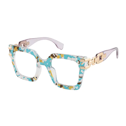 Square Blue Eyeglasses