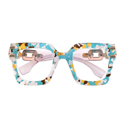 Square Blue Eyeglasses