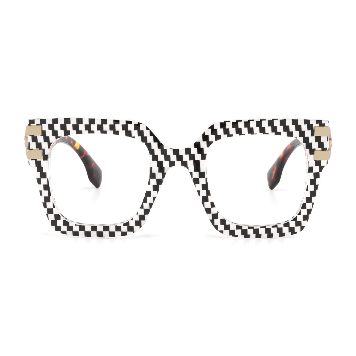 Square Black/White Eyeglasses
