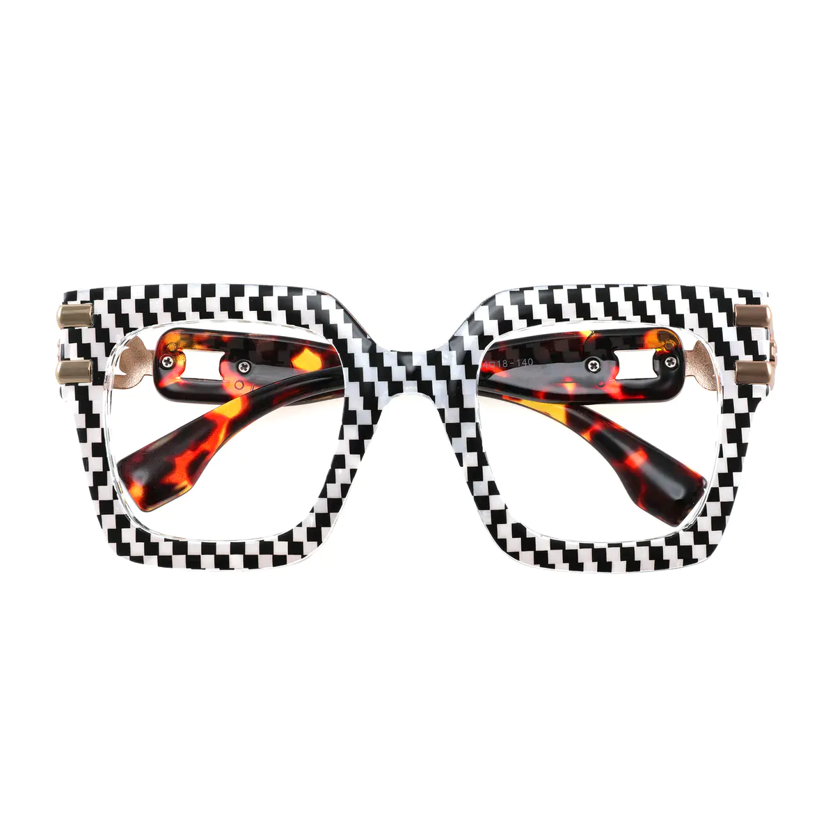 Square Black/White Eyeglasses