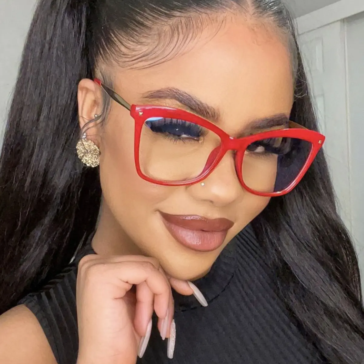 Cat-eye Red Eyeglasses