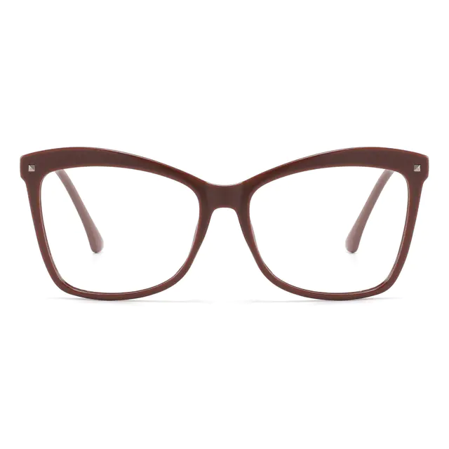 Cat-eye Brown Eyeglasses