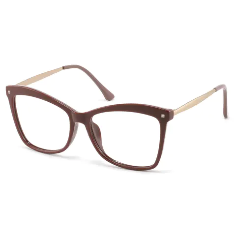Cat-eye Brown Eyeglasses