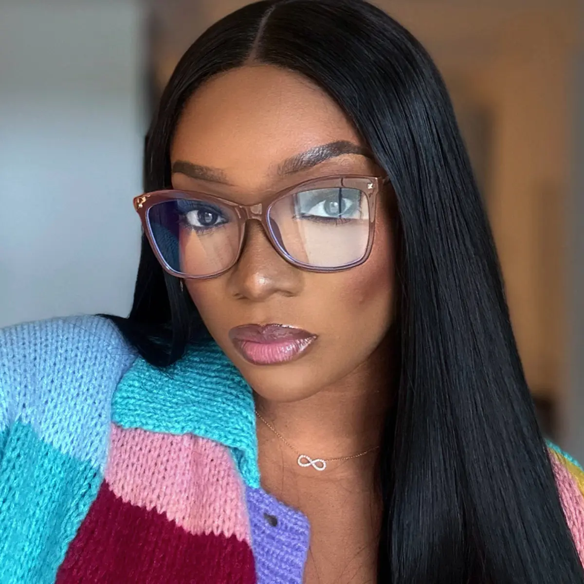 Cat-eye Brown Eyeglasses