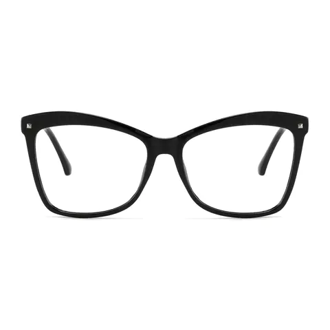 Cat-eye Gradient Black Eyeglasses