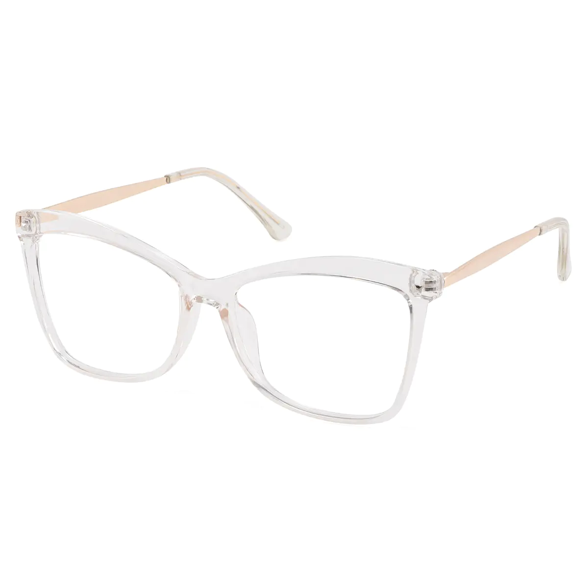 Cat-eye White Eyeglasses