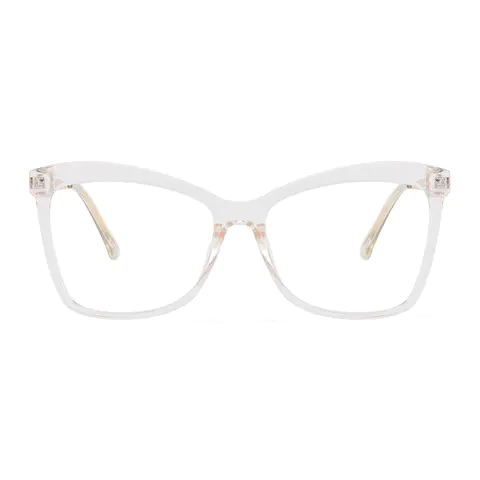 Cat-eye White Eyeglasses