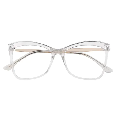 Cat-eye White Eyeglasses