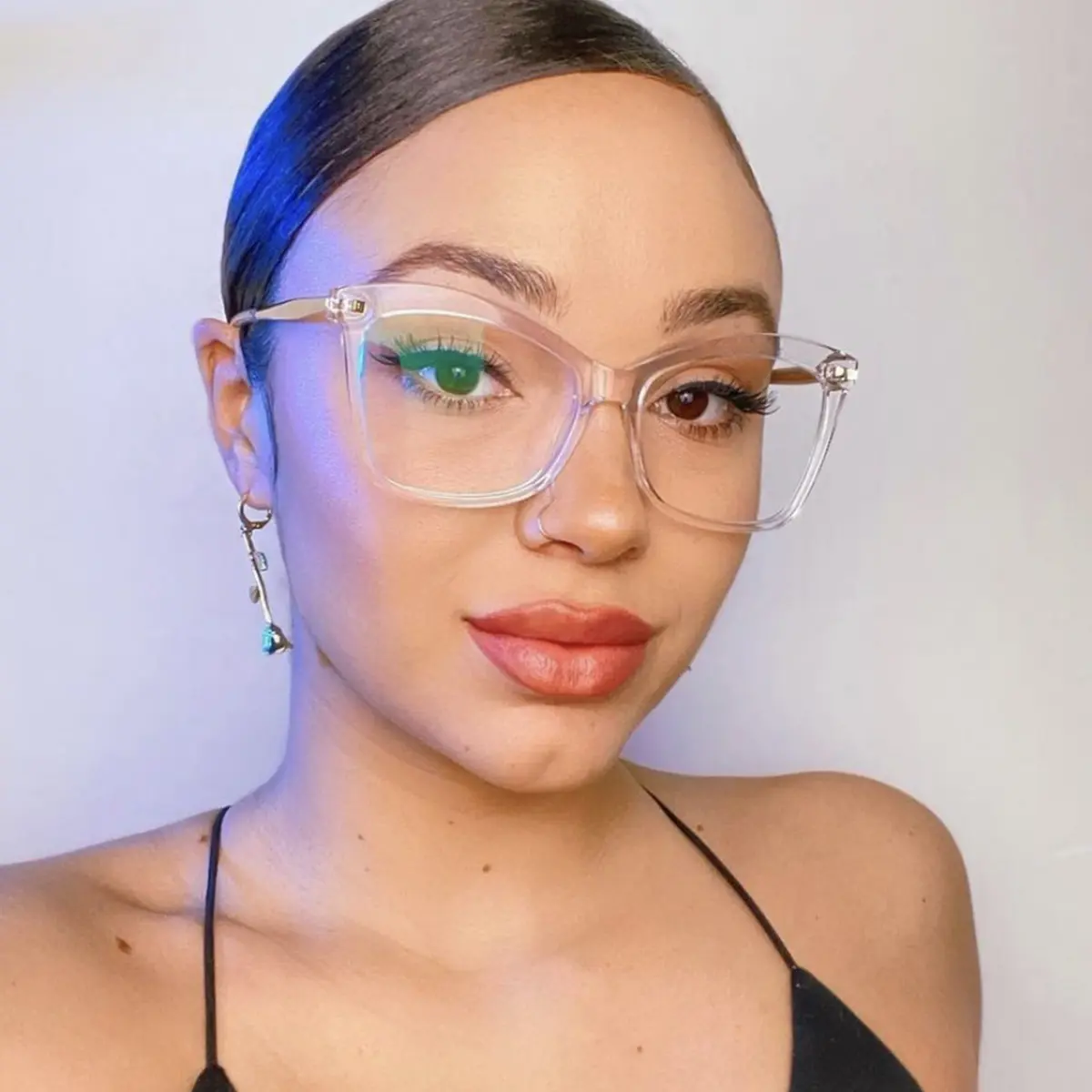 Cat-eye White Eyeglasses