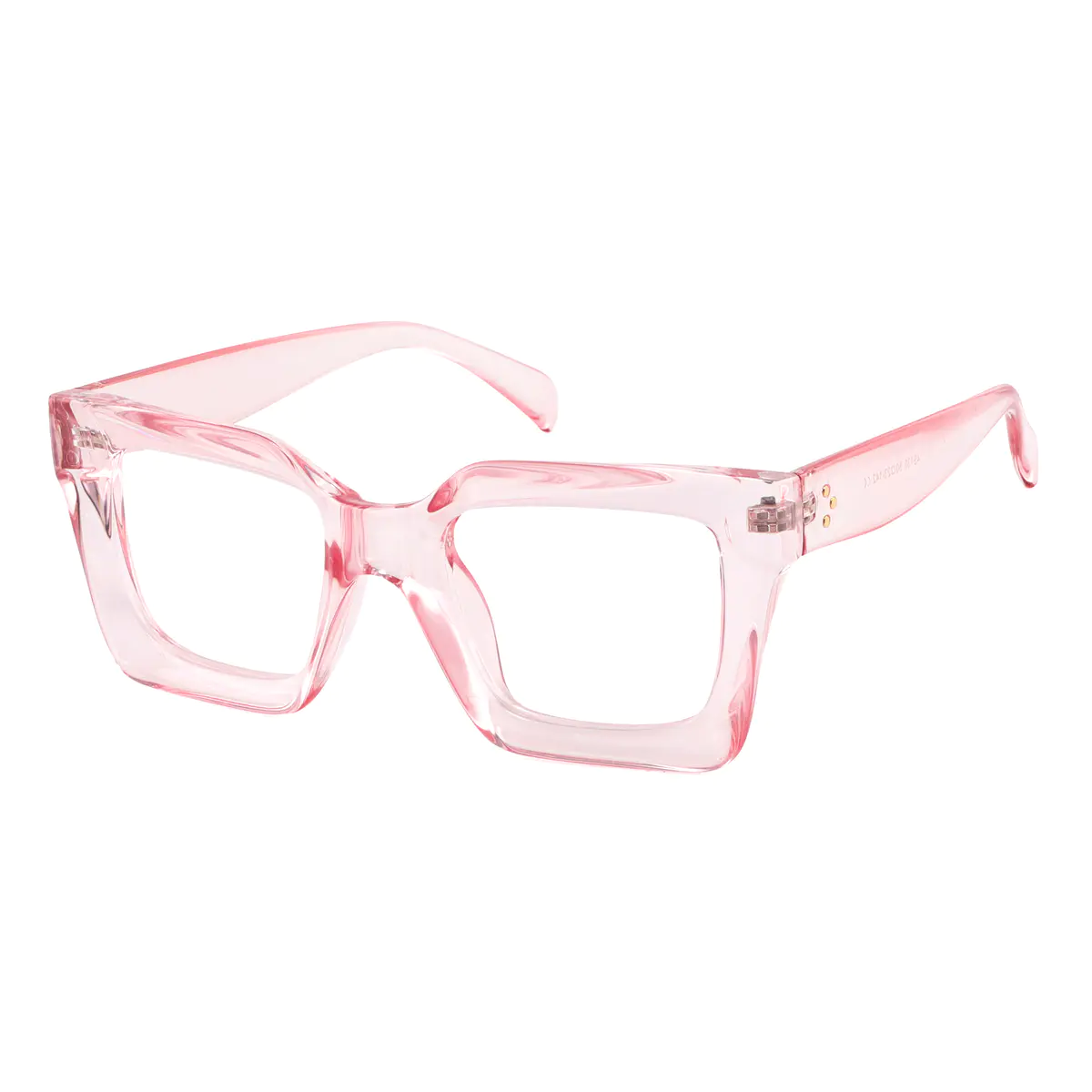 Square Pale Pink Eyeglasses