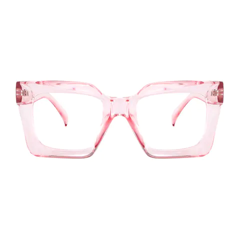 Square Pale Pink Eyeglasses