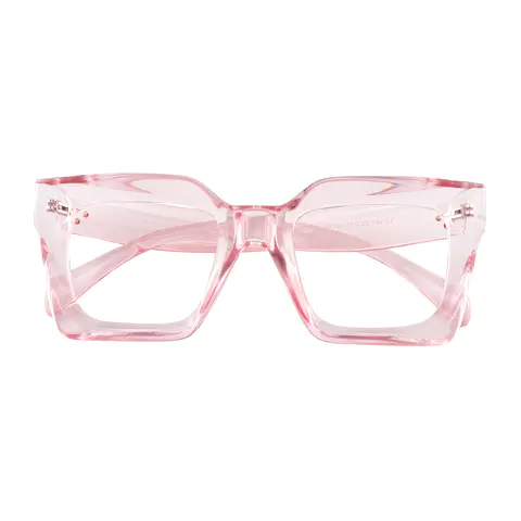Square Pale Pink Eyeglasses