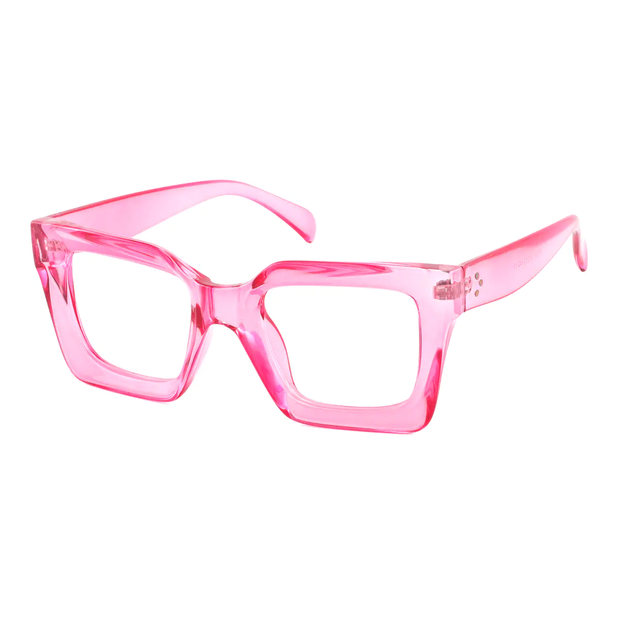 Square Pink Eyeglasses