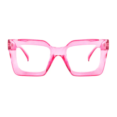 Square Pink Eyeglasses