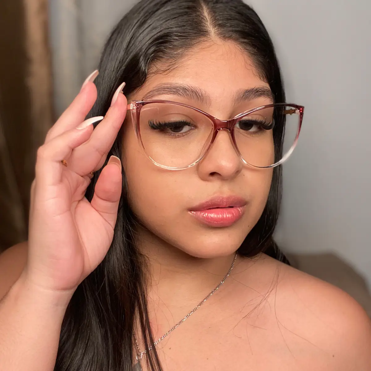 Cat-eye Gradient Purple Eyeglasses