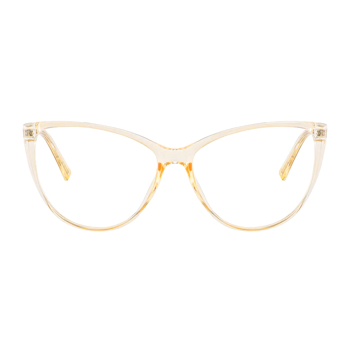 Cat-eye Transparent Orange Eyeglasses