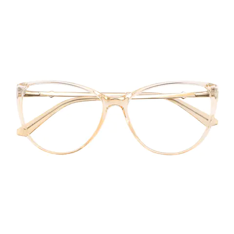 Cat-eye Transparent Orange Eyeglasses