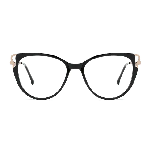 Cat-eye Black/Gold Eyeglasses