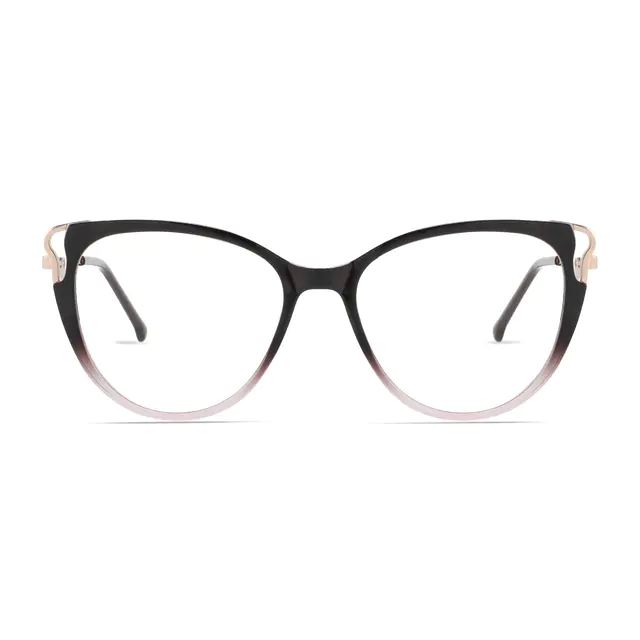 Cat-eye Gradient Brown Eyeglasses