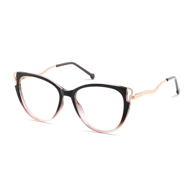Cat-eye Gradient Brown Eyeglasses