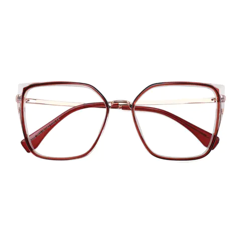 Square Pink Eyeglasses