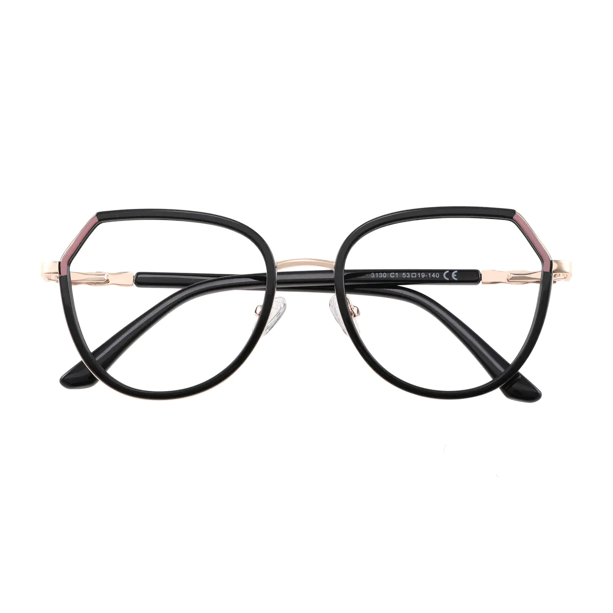 Geometric Black Eyeglasses