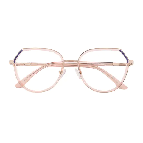 Geometric Pale Pink Eyeglasses