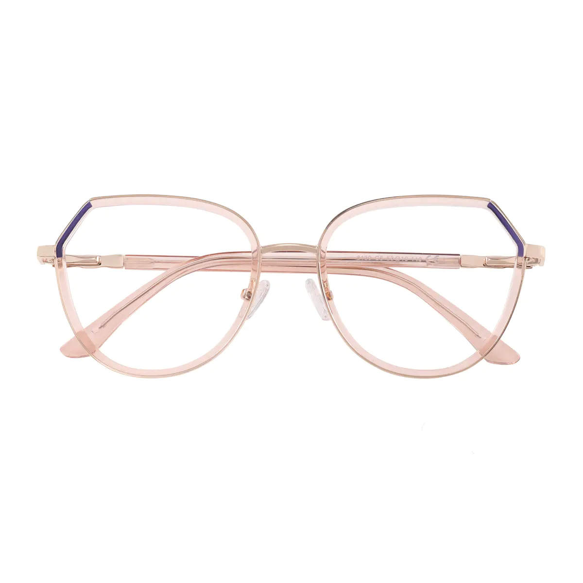 Geometric Pale Pink Eyeglasses