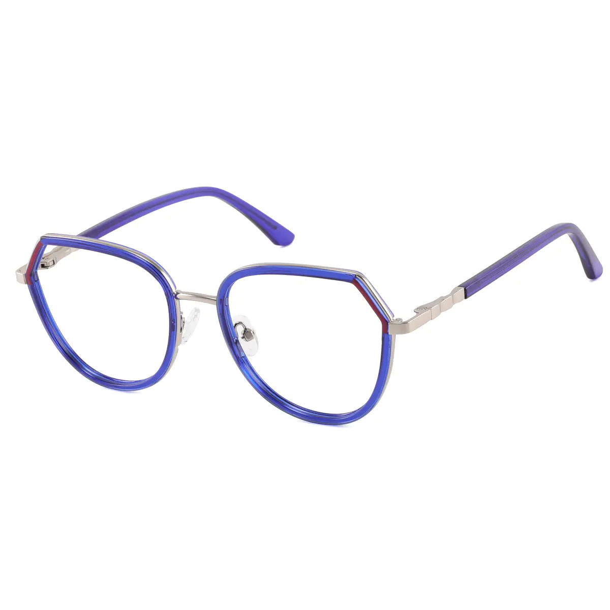 Geometric Blue Eyeglasses