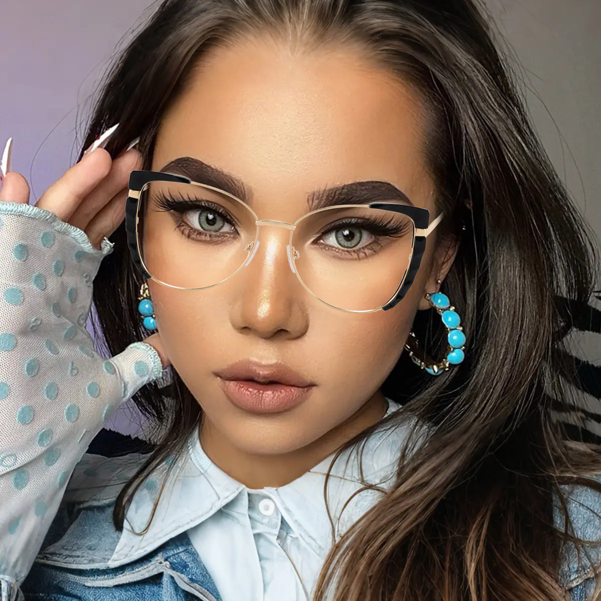 Cat-eye Black Eyeglasses