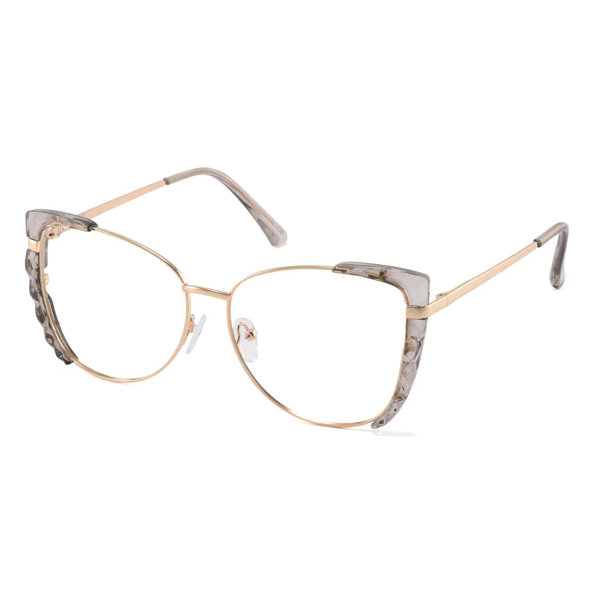 Cat-eye Grey Eyeglasses