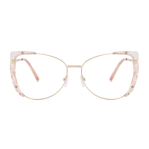 Cat-eye Transparent Pink Eyeglasses
